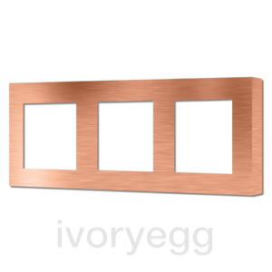 3 Gang Socket Frame - 45mm X 45mm Hole - Copper