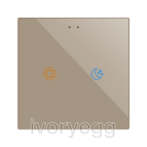 Flat RGB 2. Glass capacitive push button - 2 buttons - 360° Custom