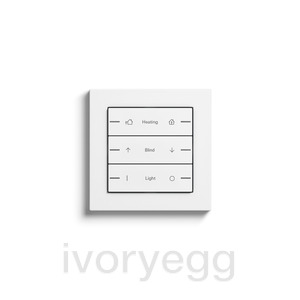 KNX pushbutton sensor 4, Comfort, 3-gang, System 55, inscribable, pure white matt