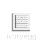 KNX pushbutton sensor 4, Comfort, 3-gang, System 55, inscribable, pure white matt