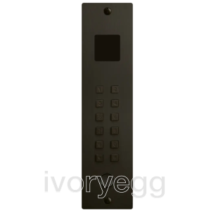 Access keypad Black aluminum 2 relays + wiegand + bell button + badge reader 239x55x25 mm