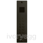 Access keypad Black aluminum 2 relays + wiegand + bell button + badge reader 239x55x25 mm