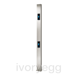 Stainless steel design column for 2x FT800 Wizard Prestige, 250x17x10 cm