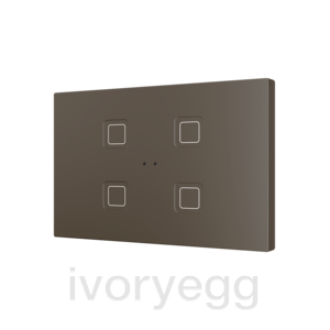Tecla RGB XL 4. PC-ABS Capacitive push button - 4 buttons - Mocha