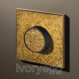 Circum Dimmer 1D Casambi RGB - Brass Antique + Textured black cone