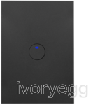 Finesse KNX Switch with Neon 1 Gang, matt black