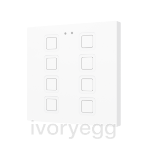 Tecla RGB 8. PC-ABS Capacitive push button - 8 buttons - White