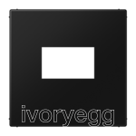 LS Range Centre plate (snap-on fixing) for USB charger - matt graphite black
