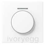 Centre plate with lens for rotary sensor, LS range, matt snow white