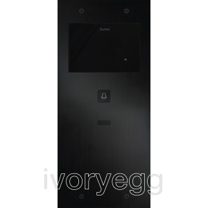 Doorphone Entry SIP Intercom Large, 1 Button without Camera, Black Aluminum
