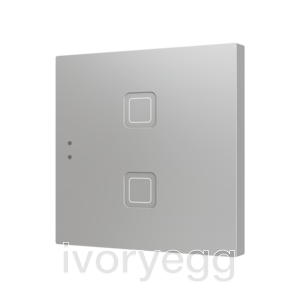 Tecla RGB 2. PC-ABS Capacitive push button - 2 buttons - Silver