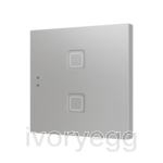 Tecla RGB 2. PC-ABS Capacitive push button - 2 buttons - Silver
