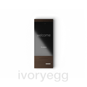 Adelante doorcom module - anodised aluminium bronze tone - single call button chrome with LED
