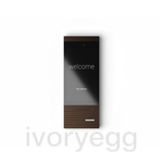 Adelante doorcom module - anodised aluminium bronze tone - single call button chrome with LED