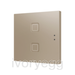 Tecla RGB 2. PC-ABS Capacitive push button - 2 buttons - Champagne
