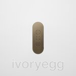 CARBON - 3 Gang Faceplate C Shape in Aged Brass 