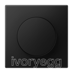 LS range, centre plate with knob, matt graphite black