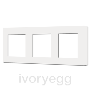 3 Gang Socket Frame - 45mm X 45mm Hole - Glacier White