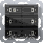 KNX pushbutton sensor 4 Standard, System 55, 3-gang