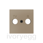 ZS55. Cover plate for TV/R insert 55x55 mm - Champagne