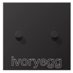 LS 1912 1-gang centre plate with 2 cone toggle levers - dark aluminium