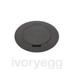 ARPI Tail IP64 Round Empty floor outlet - device not included - Stainless Steel Brushed Gunpowder Black