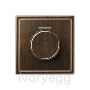 LS Range KNX rotary sensor with antique brass centre plate and frame