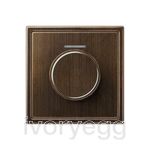 LS Range KNX rotary sensor with antique brass centre plate and frame