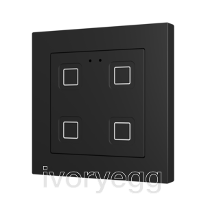 Tecla RGB 55 X4. PC-ABS Capacitive push button 55x55 - 4 buttons - Anthracite