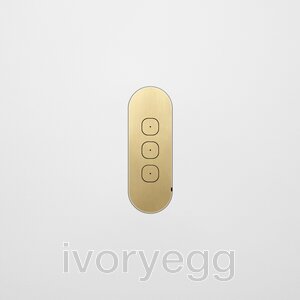 13 FLUSH - 3-Gang Casambi Enabled Switch with Metal Faceplate - Natural Brass