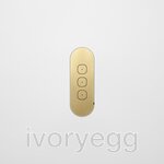 13 FLUSH - 3-Gang Casambi Enabled Switch with Metal Faceplate - Natural Brass