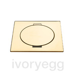 ARPI Tail IP64 Square Empty floor outlet - device not included - Polished Brass