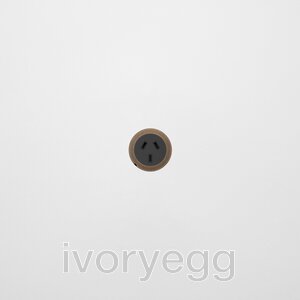 48 ROUND - Single Outlet with Metal Faceplate - Matte Black Aged Brass