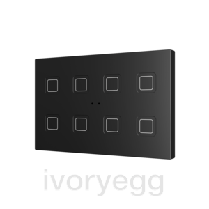 Tecla RGB XL 8. PC-ABS Capacitive push button - 8 buttons - Anthracite