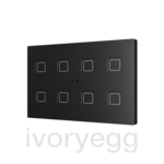 Tecla RGB XL 8. PC-ABS Capacitive push button - 8 buttons - Anthracite