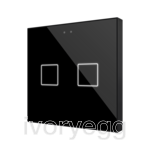 Flat RGB 2. Glass capacitive push button - 2 buttons - Anthracite