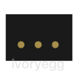 KNX Switch set - Surface Obsidian Black with 3 brass buttons