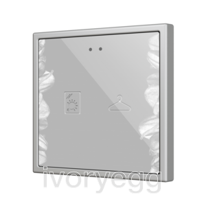 Flat RGB 70 X2. Glass Capacitive push button 70x70 - 2 buttons - 360° Custom