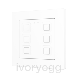 Tecla RGB 55 X6. PC-ABS Capacitive push button 55x55 - 6 buttons - Anthracite