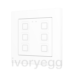 Tecla RGB 55 X6. PC-ABS Capacitive push button 55x55 - 6 buttons - Anthracite