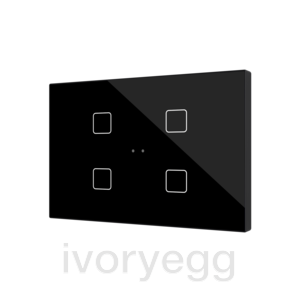 Flat XL X4. Glass capacitive push button - 4 buttons - Anthracite