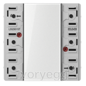 KNX F50 LS range Universal push-button module 3-gang
