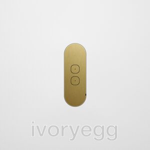 13 FLUSH - 2-Gang Casambi Enabled Switch with Metal Faceplate - Brass