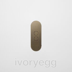 13 FLUSH - 2-Gang Casambi Enabled Switch with Metal Faceplate - Aged Brass