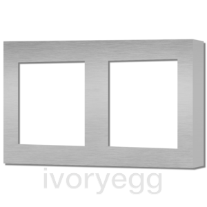 2 Gang Socket Frame - 55mm X 55mm Hole - Nickel