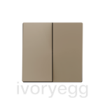 ZS55. Double switch cover 55x55 mm - Champagne