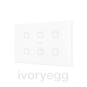 Tecla RGB XL 6. PC-ABS Capacitive push button - 6 buttons - White