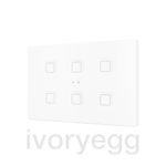 Tecla RGB XL 6. PC-ABS Capacitive push button - 6 buttons - White