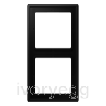 LS 990 2-gang frame, matt graphite black