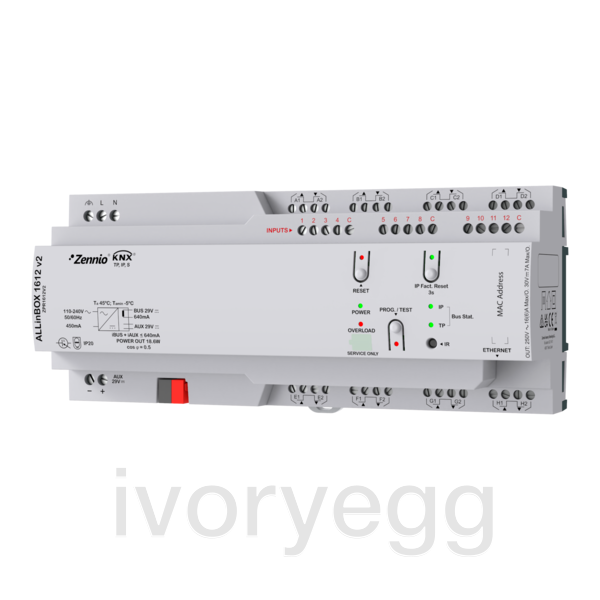 ALLinBOX 1612 V2. Multifunction device with KNX Power Supply. by ZENNIO